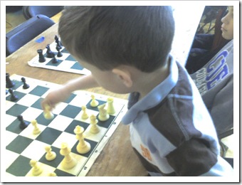 Connor playing Chess