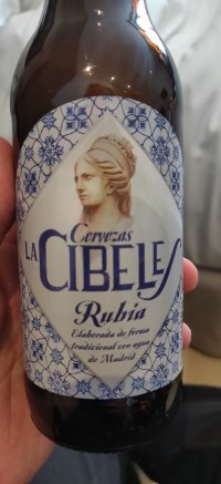 bottle of Cervezas La Cibeles, a craft beer from Madrid