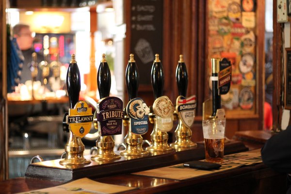 Taps in an Oxford, UK pub