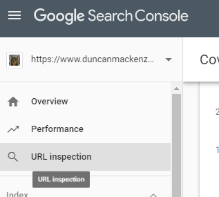 Directly type in and inspect any URL on your site