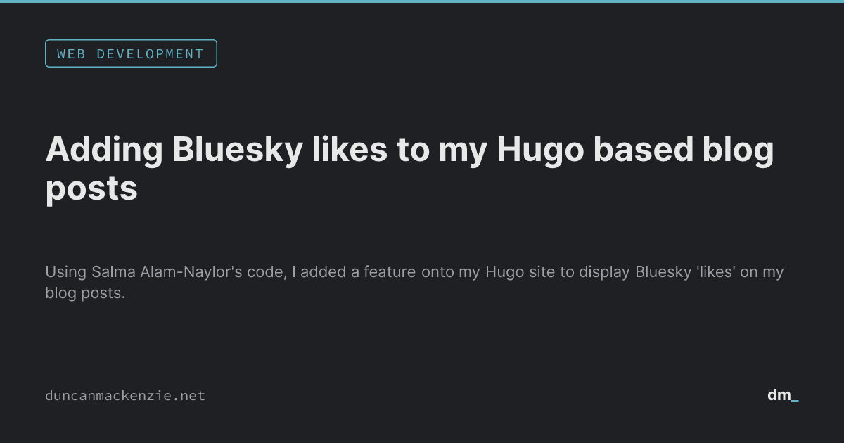 Adding Bluesky likes to my Hugo based blog posts